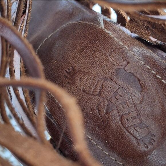 Freebird Bela Leather‎ Strappy Braided Heeled Booties Shoes Distressed Size 10 - Picture 7 of 11